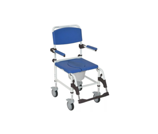 Picture of Drive Medical Aluminum Rehab Shower Commode Chair with Four Rear-Locking Casters