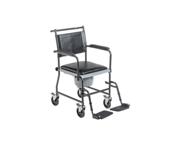 Picture of Upholstered Drop Arm Wheeled Commode